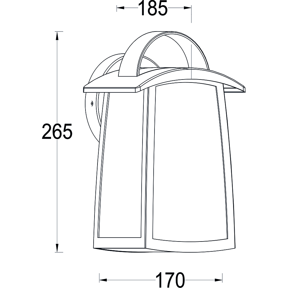 KELSEY IP44 E27 WALL LIGHT IN BLACK WITH CLEAR GLASS