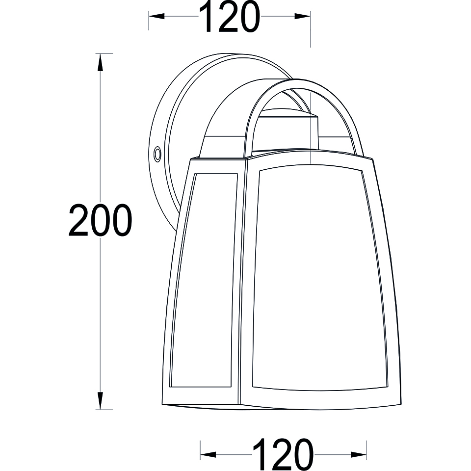 KELSEY IP44 E27 WALL LIGHT IN BLACK WITH CLEAR GLASS
