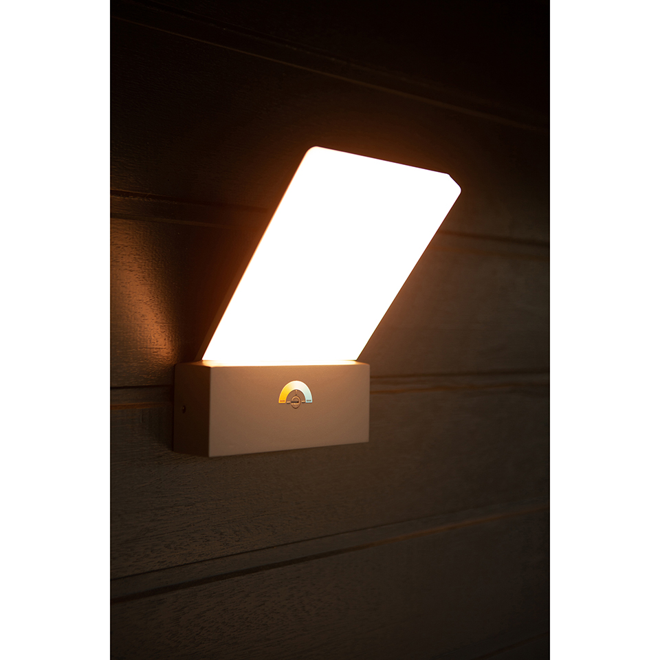 KIRA IP54 INTEGRATED LED WALL LIGHT IN DARK GREY 1200 LUMEN 4000K