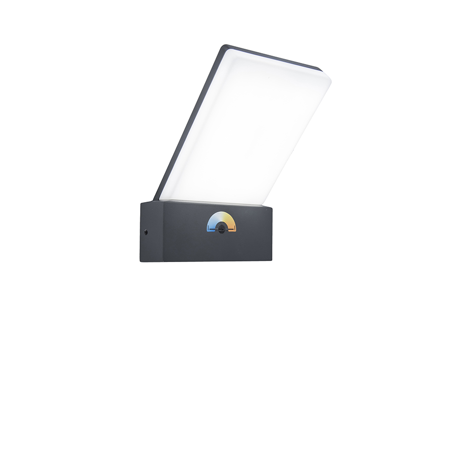 KIRA IP54 INTEGRATED LED WALL LIGHT IN DARK GREY 1200 LUMEN 4000K
