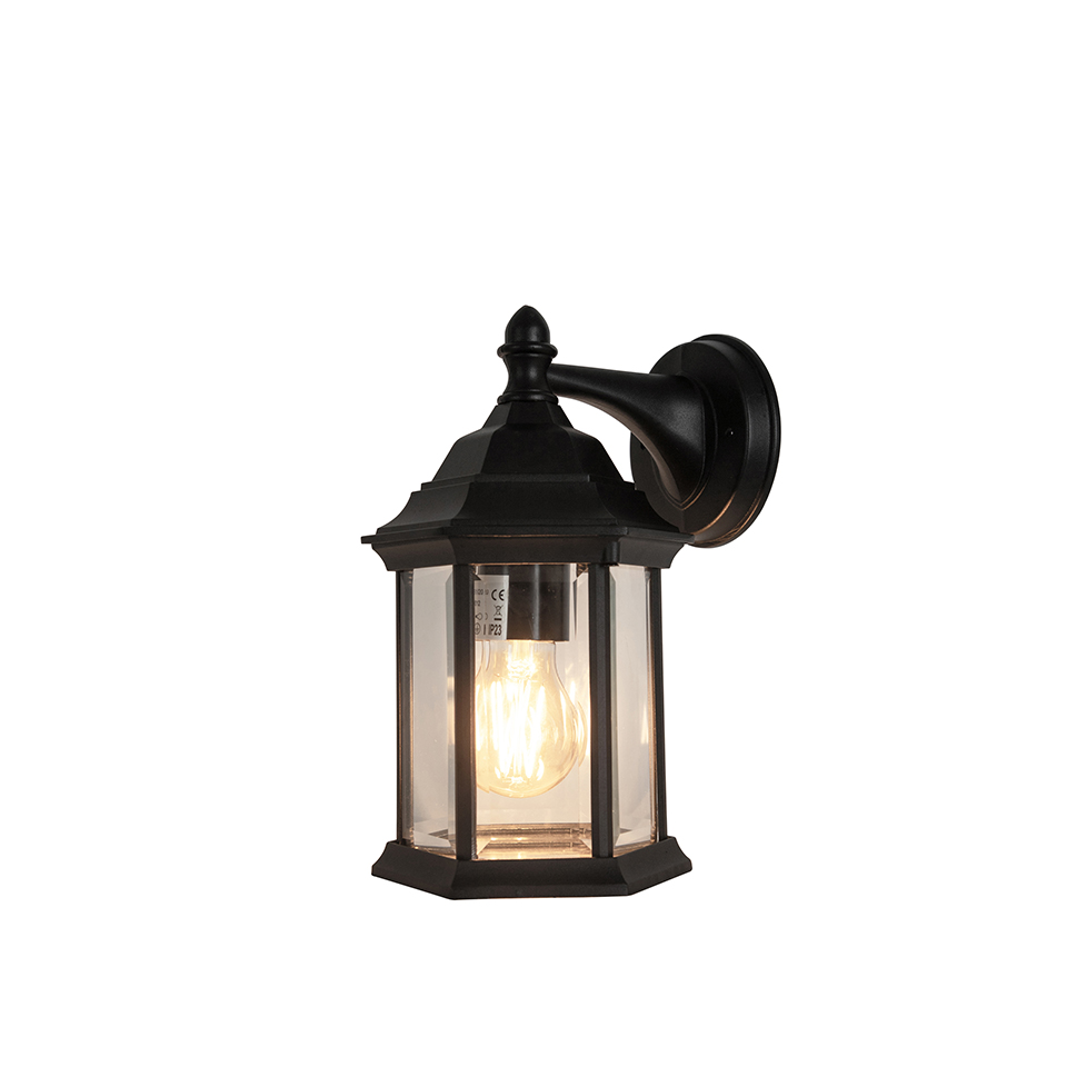 DORSET IP23 E27 WALL LIGHT IN BLACK