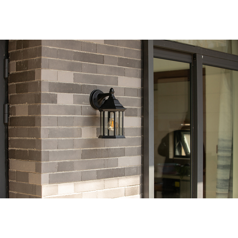 DORSET IP23 E27 WALL LIGHT IN BLACK