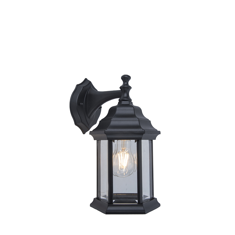 DORSET IP23 E27 WALL LIGHT IN BLACK