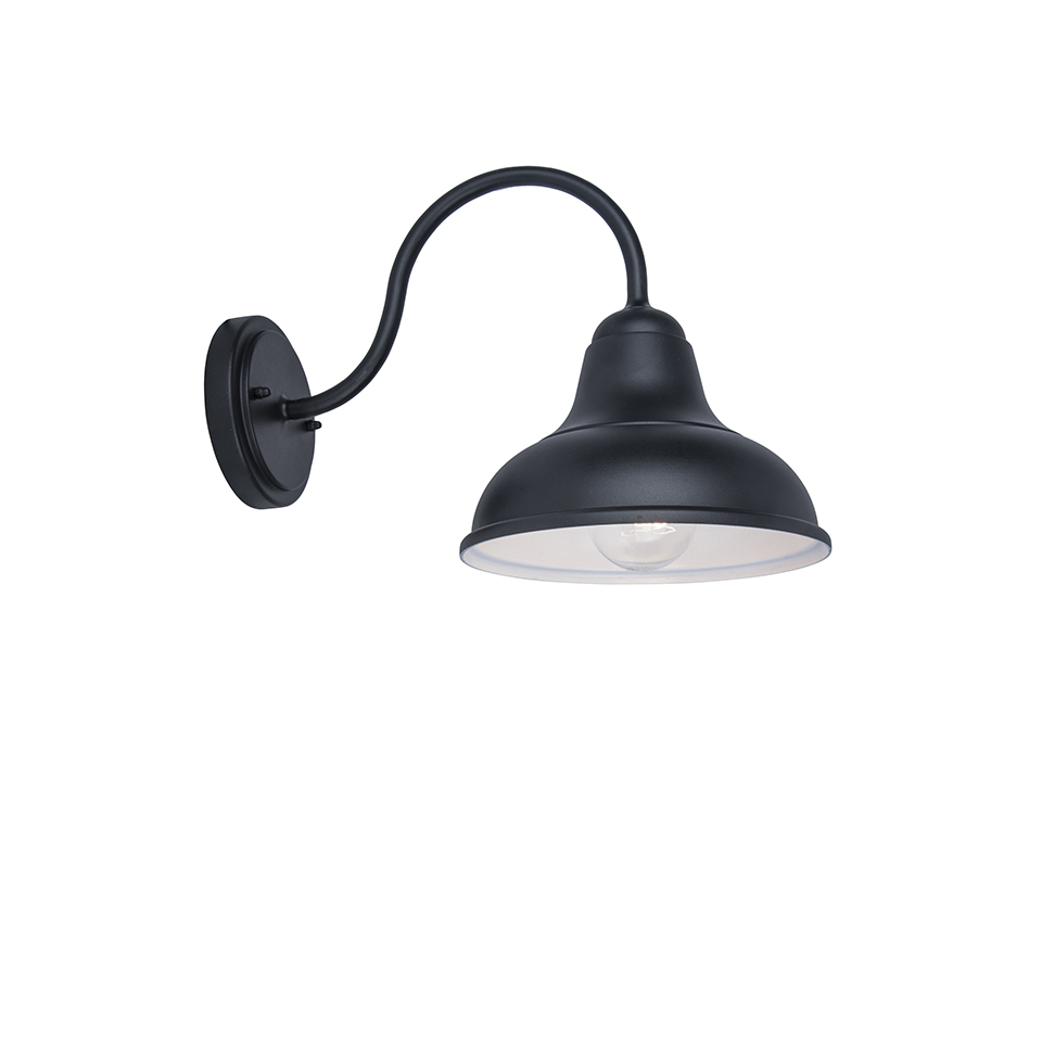 DETROIT IP23 E27 WALL LIGHT IN BLACK
