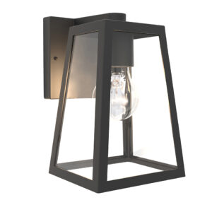 FIA IP44 E27 WALL LIGHT IN MATT BLACK