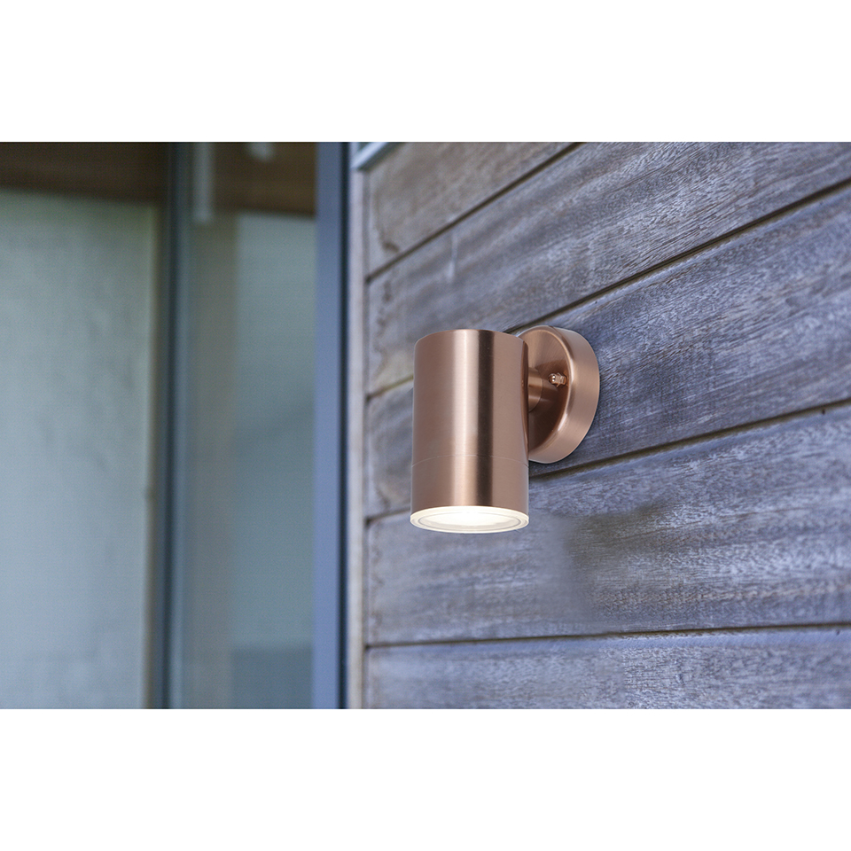 GRANGE IP44 INTEGRATED LED WALL LIGHT IN COPPER 380 LUMEN 3000K