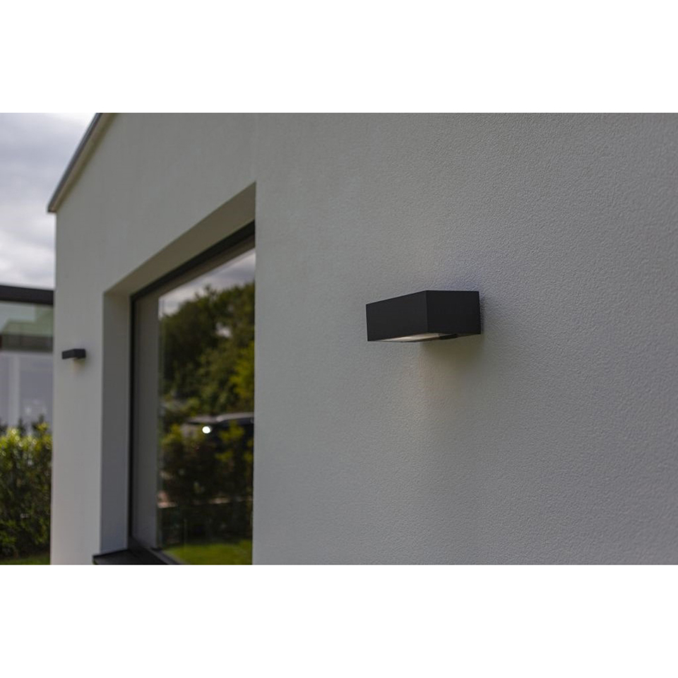 GEMINI OUTDOOR WALL LIGHT E27 DARK GREY
