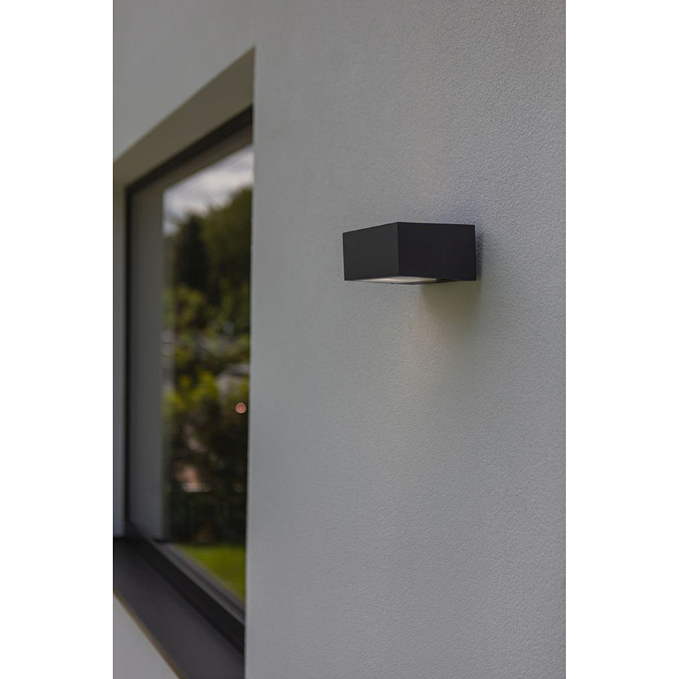 GEMINI OUTDOOR WALL LIGHT E27 DARK GREY