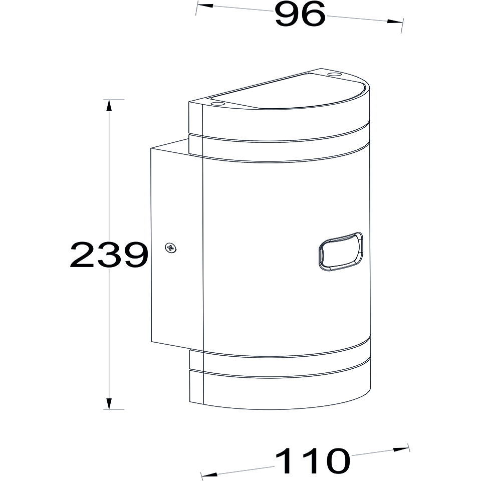 FOCUS PIR IP44 2x GU10 UP & DOWN WALL LIGHT IN DARK GREY