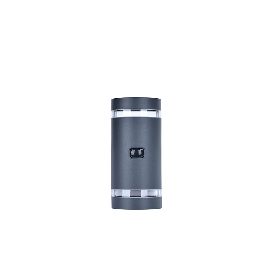 FOCUS PIR IP44 2x GU10 UP & DOWN WALL LIGHT IN DARK GREY