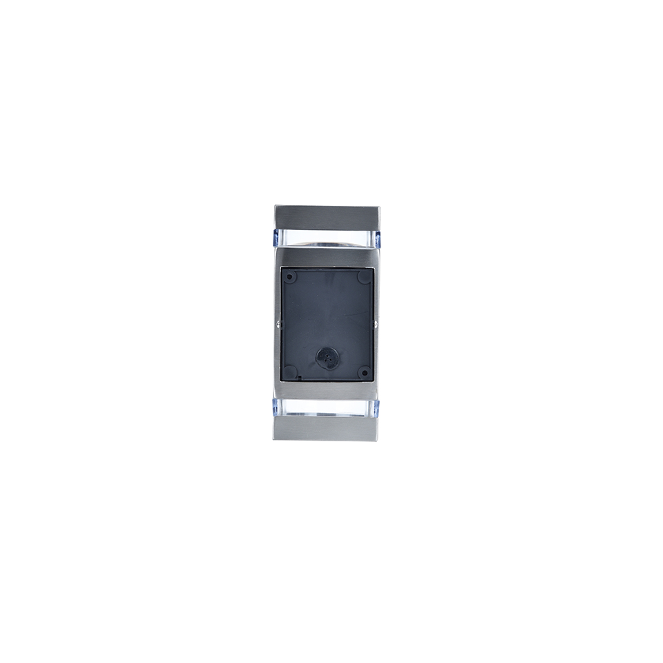 FOCUS IP44 2x GU10 WALL LIGHT IN STAINLESS STEEL