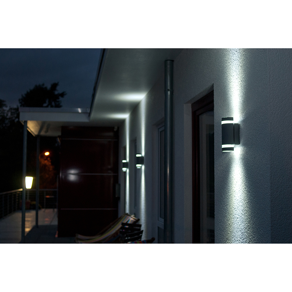 FOCUS OUTDOOR D2D WALL UP AND DOWN LIGHT GU10 BLACK