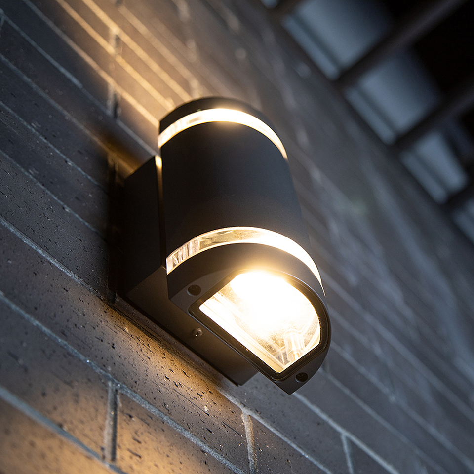FOCUS OUTDOOR D2D WALL UP AND DOWN LIGHT GU10 BLACK