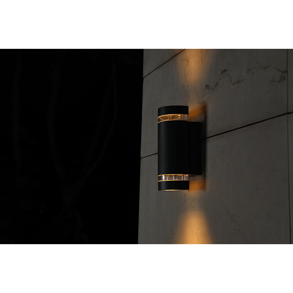 FOCUS OUTDOOR D2D WALL UP AND DOWN LIGHT GU10 BLACK
