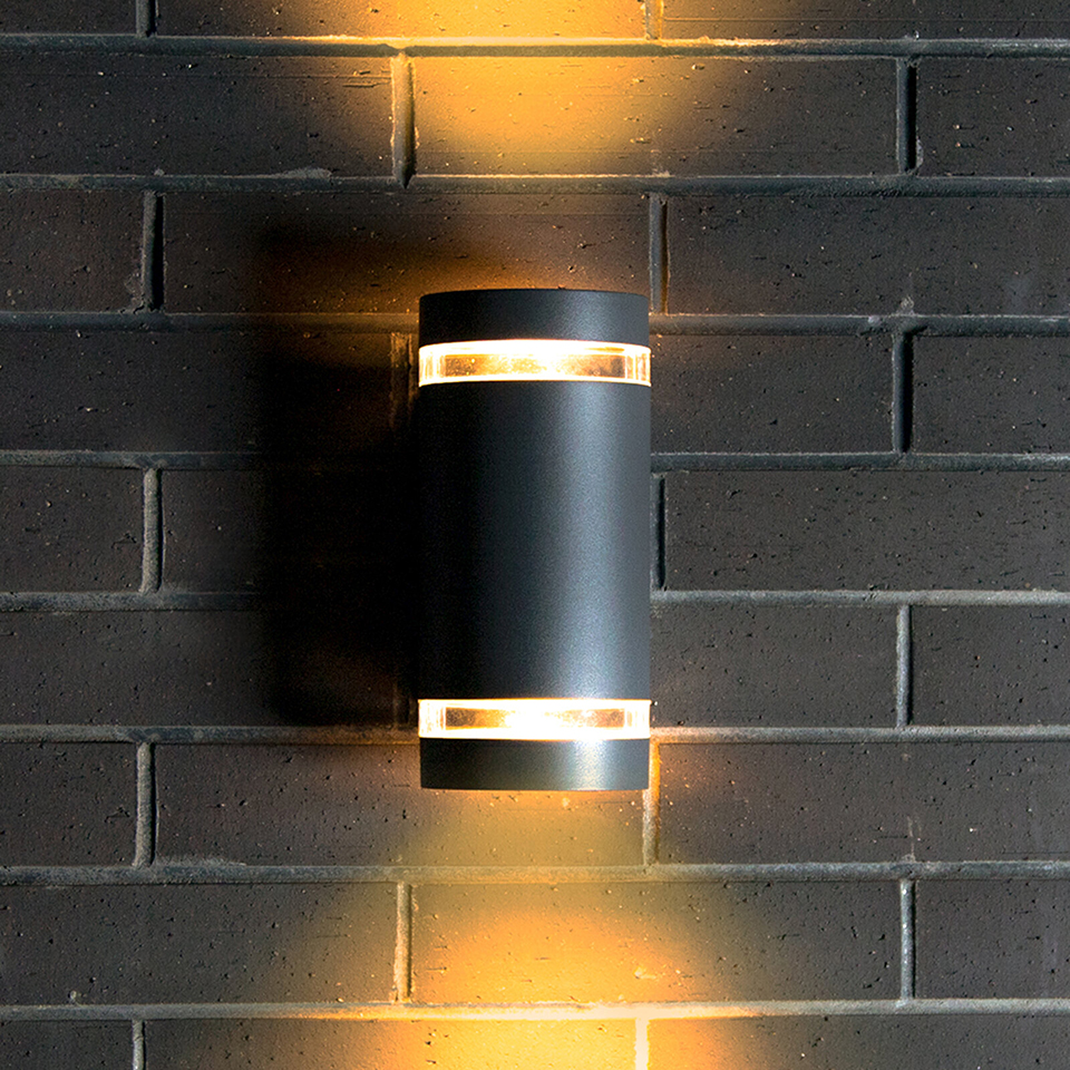 FOCUS OUTDOOR D2D WALL UP AND DOWN LIGHT GU10 BLACK
