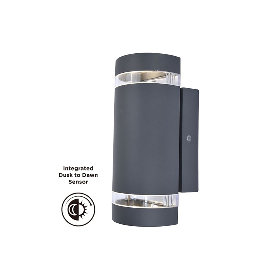 FOCUS OUTDOOR D2D WALL UP AND DOWN LIGHT GU10 DARK GREY