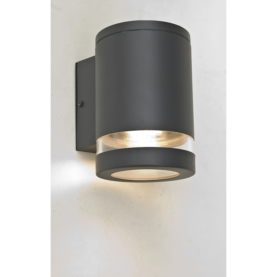 LINS IP44 GX53 DOWN WALL LIGHT IN DARK GREY
