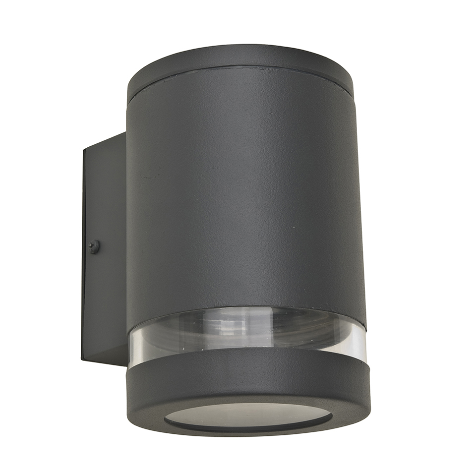 LINS IP44 GX53 DOWN WALL LIGHT IN DARK GREY