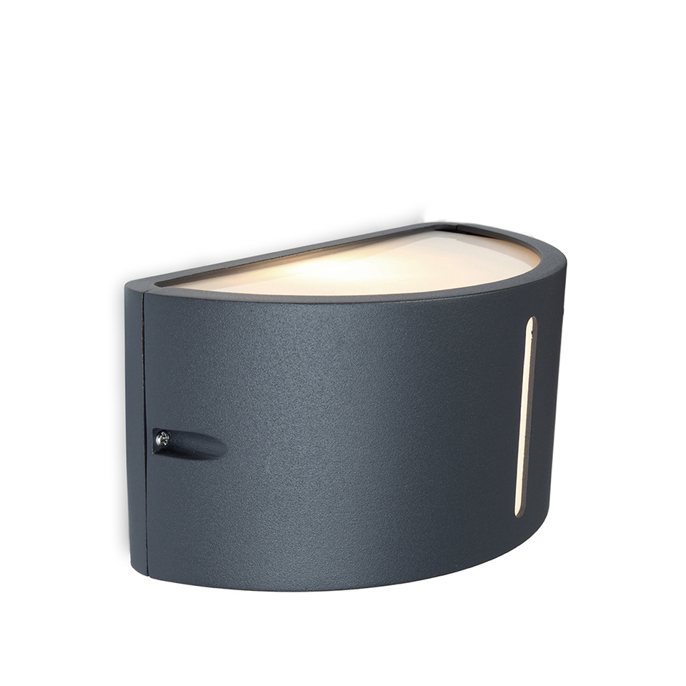 BONN IP54 E27 WALL LIGHT IN DARK GREY