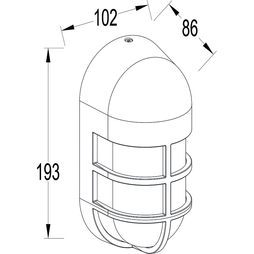 BULLO IP54 INTEGRATED LED WALL & CEILING LIGHT IN DARK GREY 700 LUMEN 3000K