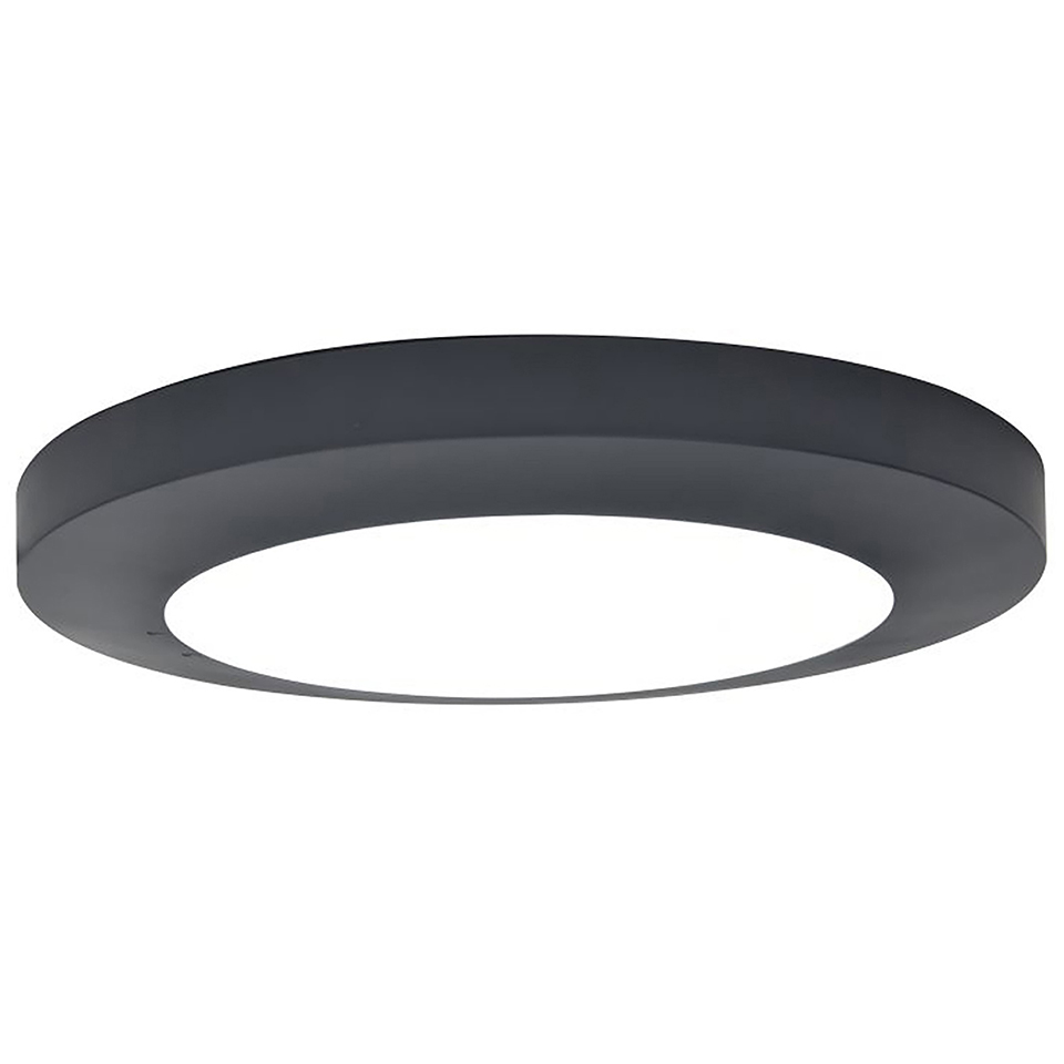 KAYAH IP54 INTEGRATED LED WALL & CEILING LIGHT IN MATT BLACK 1250 LUMEN