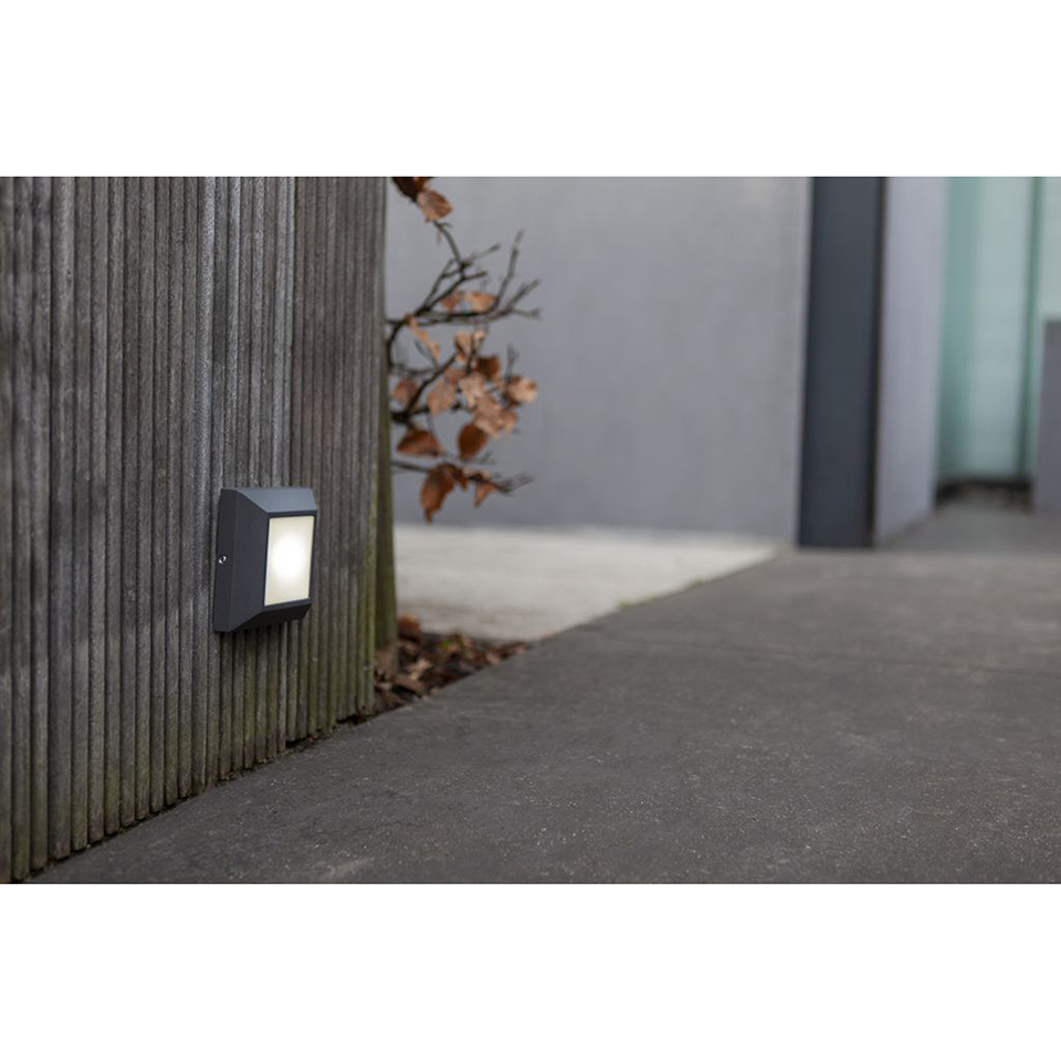 HELENA SQUARE FRAME OUTDOOR LED WALL/RECESS 1 LIGHT BLACK
