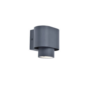 CYPRES IP44 GU10 DOWN WALL LIGHT IN DARK GREY