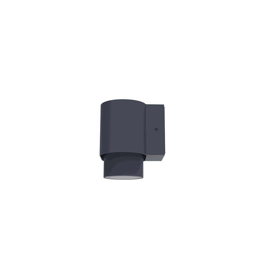 CYPRES IP44 GU10 DOWN WALL LIGHT IN DARK GREY