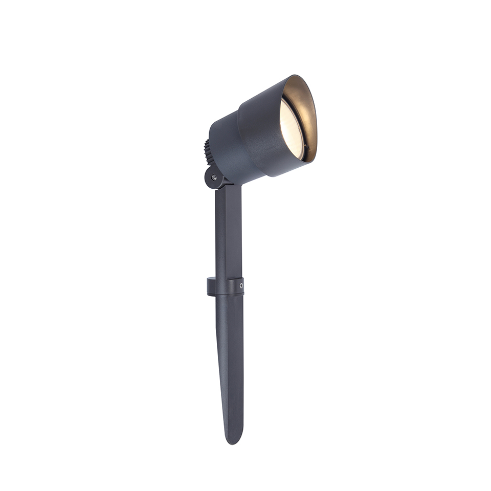 EXPLORER IP54 INTEGRATED LED SPOT LIGHT IN DARK GREY 380 LUMEN 3000K