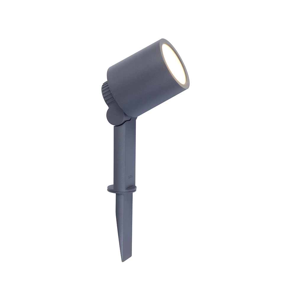 EXPLORER IP54 INTEGRATED LED SPOT LIGHT IN DARK GREY 380 LUMEN 3000K