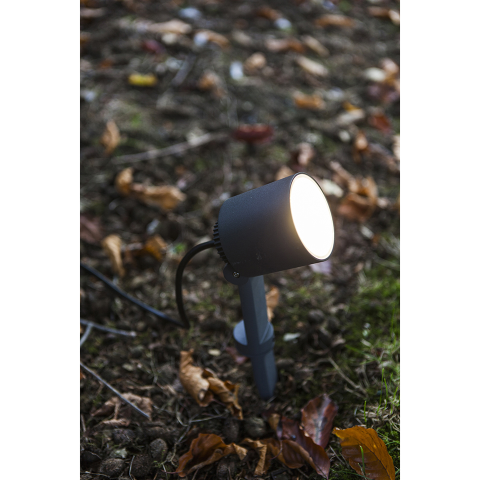 EXPLORER IP54 INTEGRATED LED SPOT LIGHT IN DARK GREY 380 LUMEN 3000K