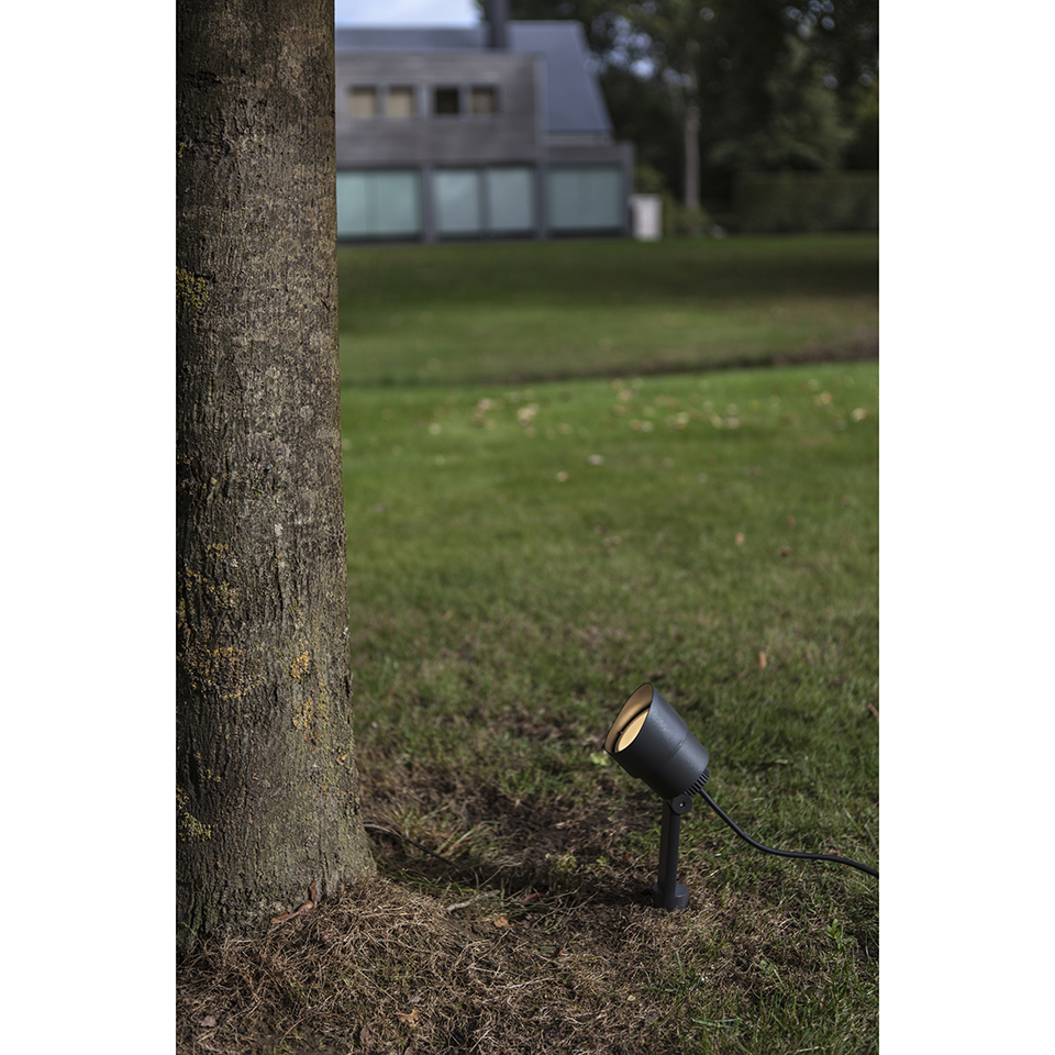 EXPLORER IP54 INTEGRATED LED SPOT LIGHT IN DARK GREY 380 LUMEN 3000K