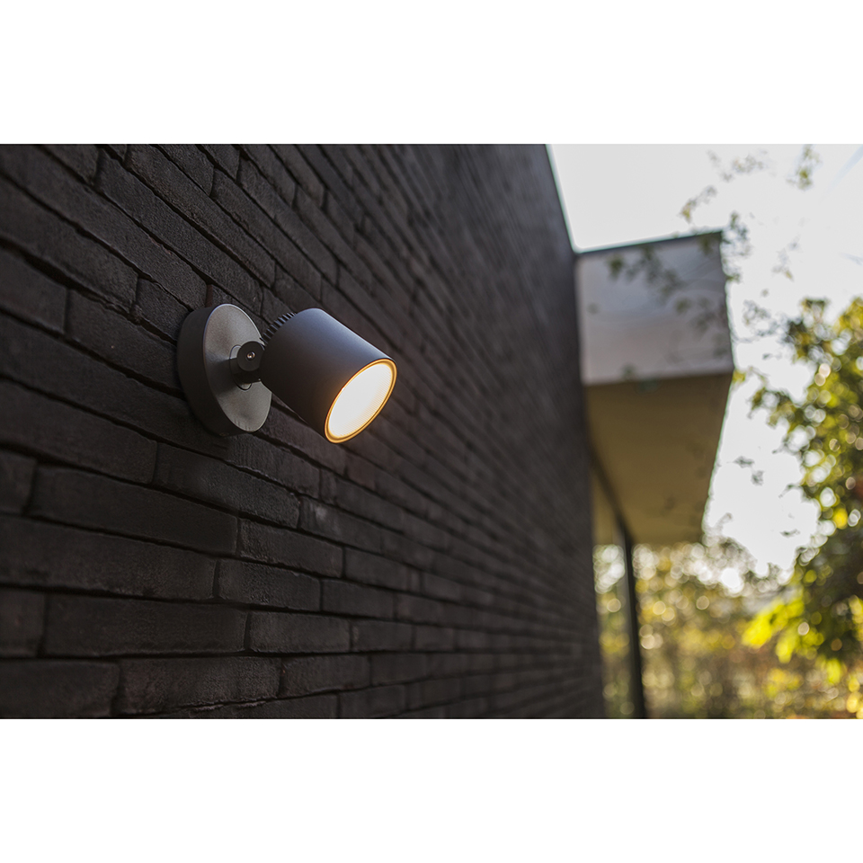 EXPLORER IP54 INTEGRATED LED WALL LIGHT IN DARK GREY 380 LUMEN 3000K