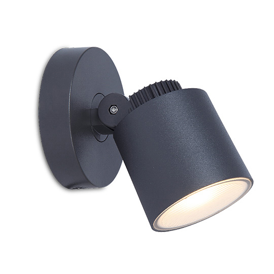 EXPLORER IP54 INTEGRATED LED WALL LIGHT IN DARK GREY 380 LUMEN 3000K