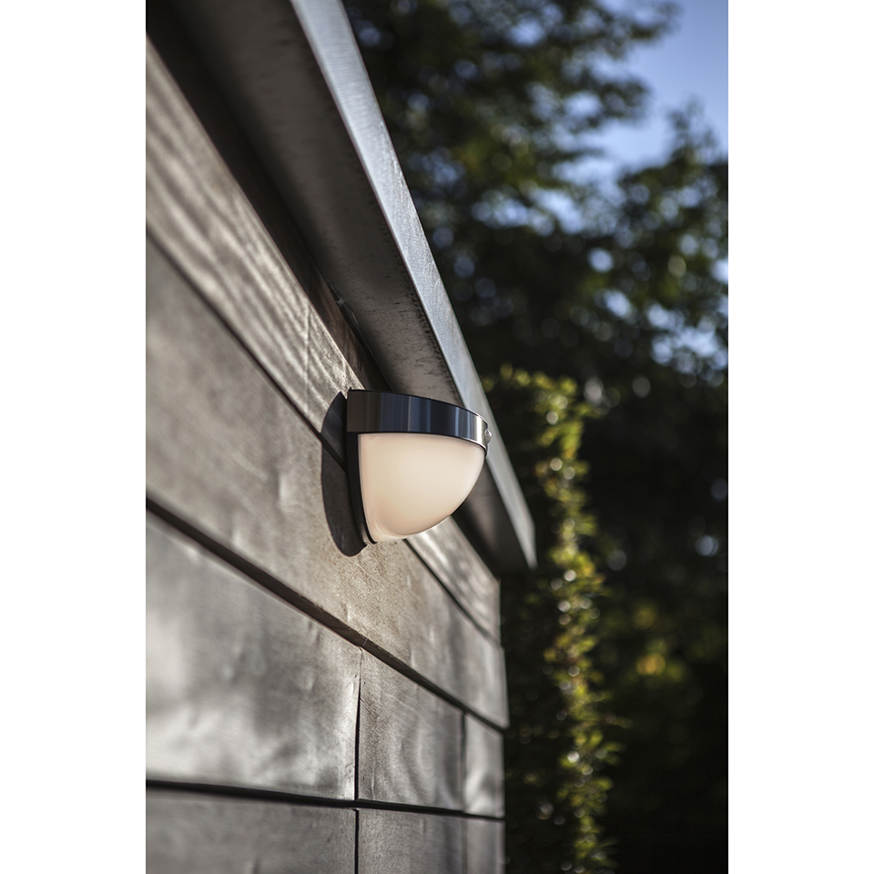 BUBBLE IP44 INTEGRATED LED SOLAR LIGHT IN STAINLESS STEEL 200 LUMEN 4000K