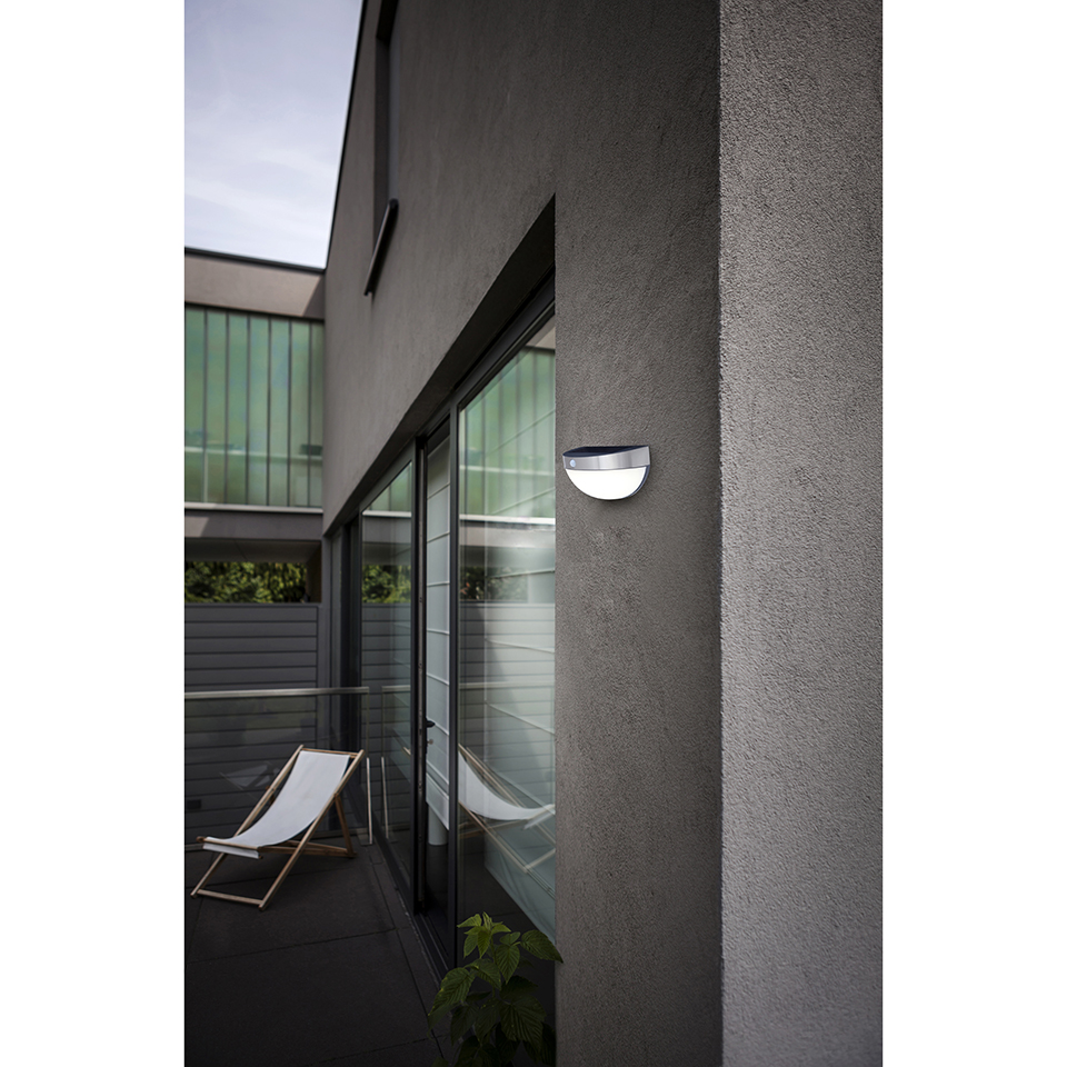 BUBBLE IP44 INTEGRATED LED SOLAR LIGHT IN STAINLESS STEEL 200 LUMEN 4000K