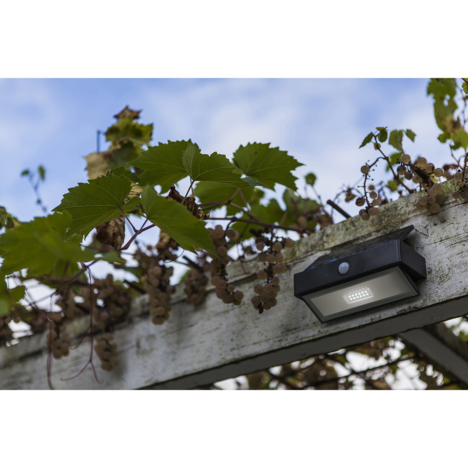 ARROW IP44 INTEGRATED LED SOLAR LIGHT IN DARK GREY 180 LUMEN 5000K