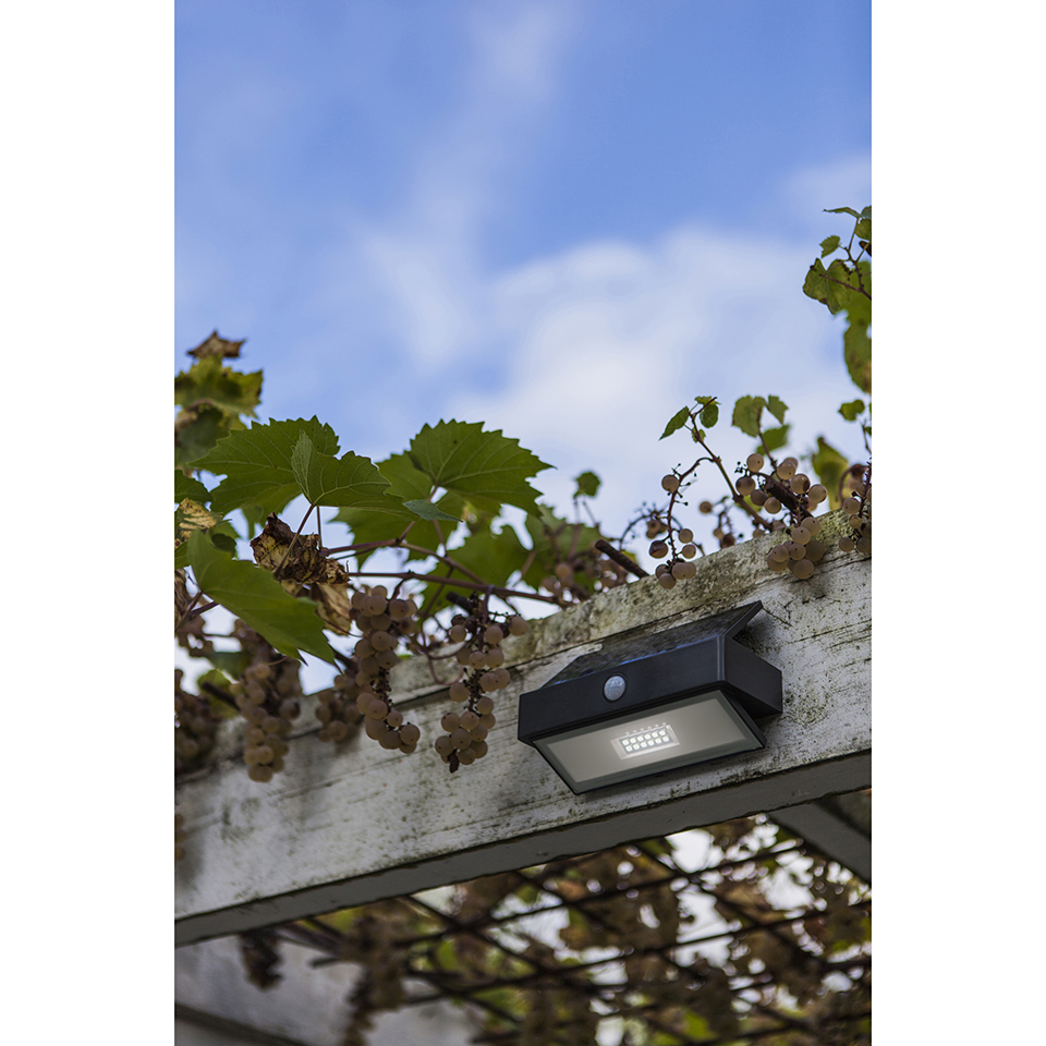 ARROW IP44 INTEGRATED LED SOLAR LIGHT IN DARK GREY 180 LUMEN 5000K