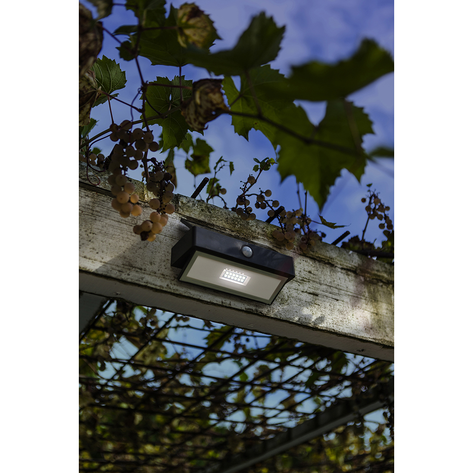 ARROW IP44 INTEGRATED LED SOLAR LIGHT IN DARK GREY 180 LUMEN 5000K