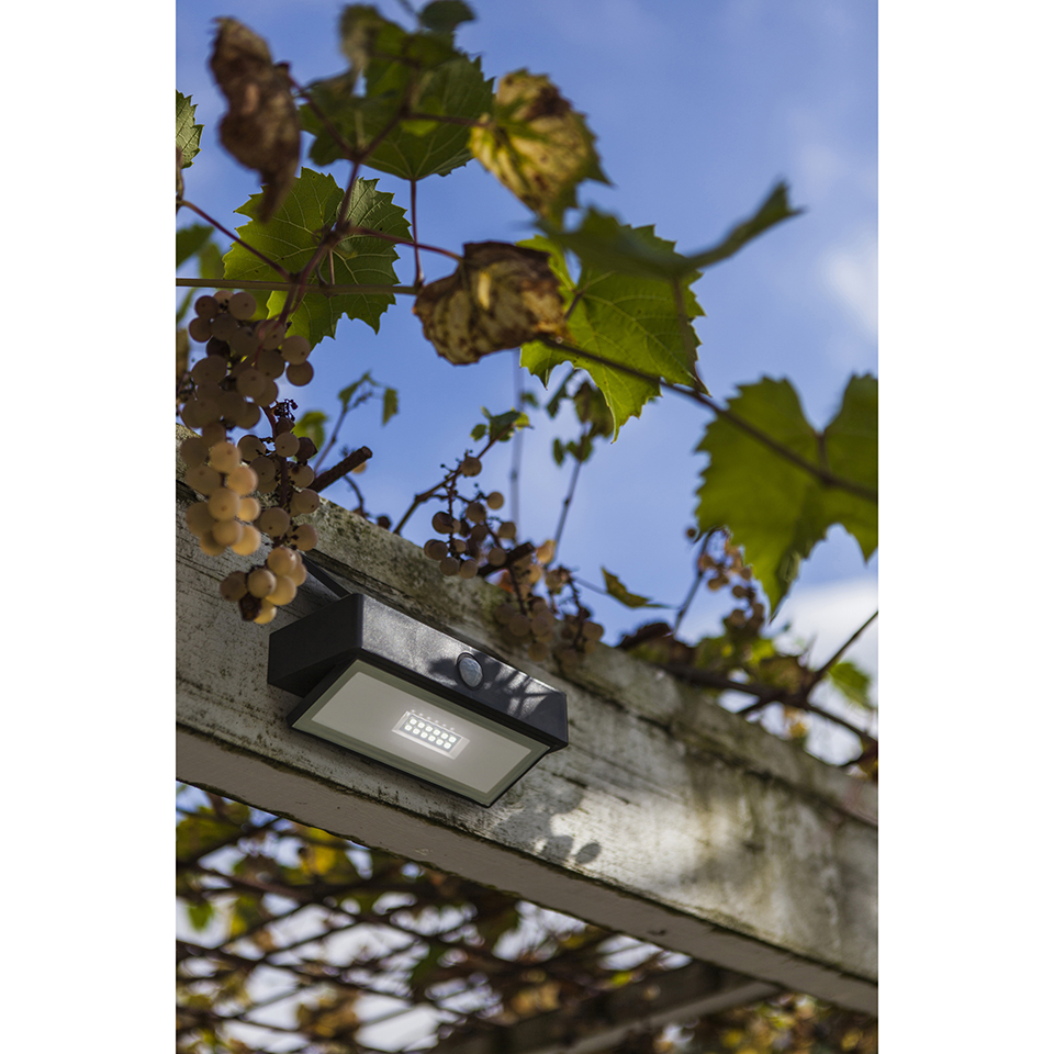 ARROW IP44 INTEGRATED LED SOLAR LIGHT IN DARK GREY 180 LUMEN 5000K