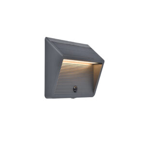 LINKO SOLAR LED WALL LIGHT PIR DARK GREY