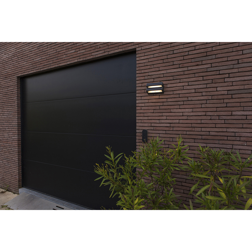 BARLO SOLAR LED WALL LIGHT PIR DARK GREY