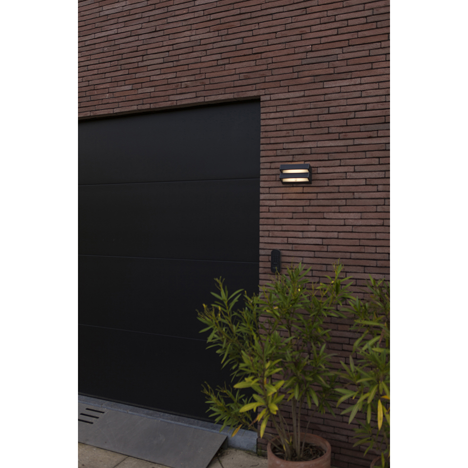 BARLO SOLAR LED WALL LIGHT PIR DARK GREY