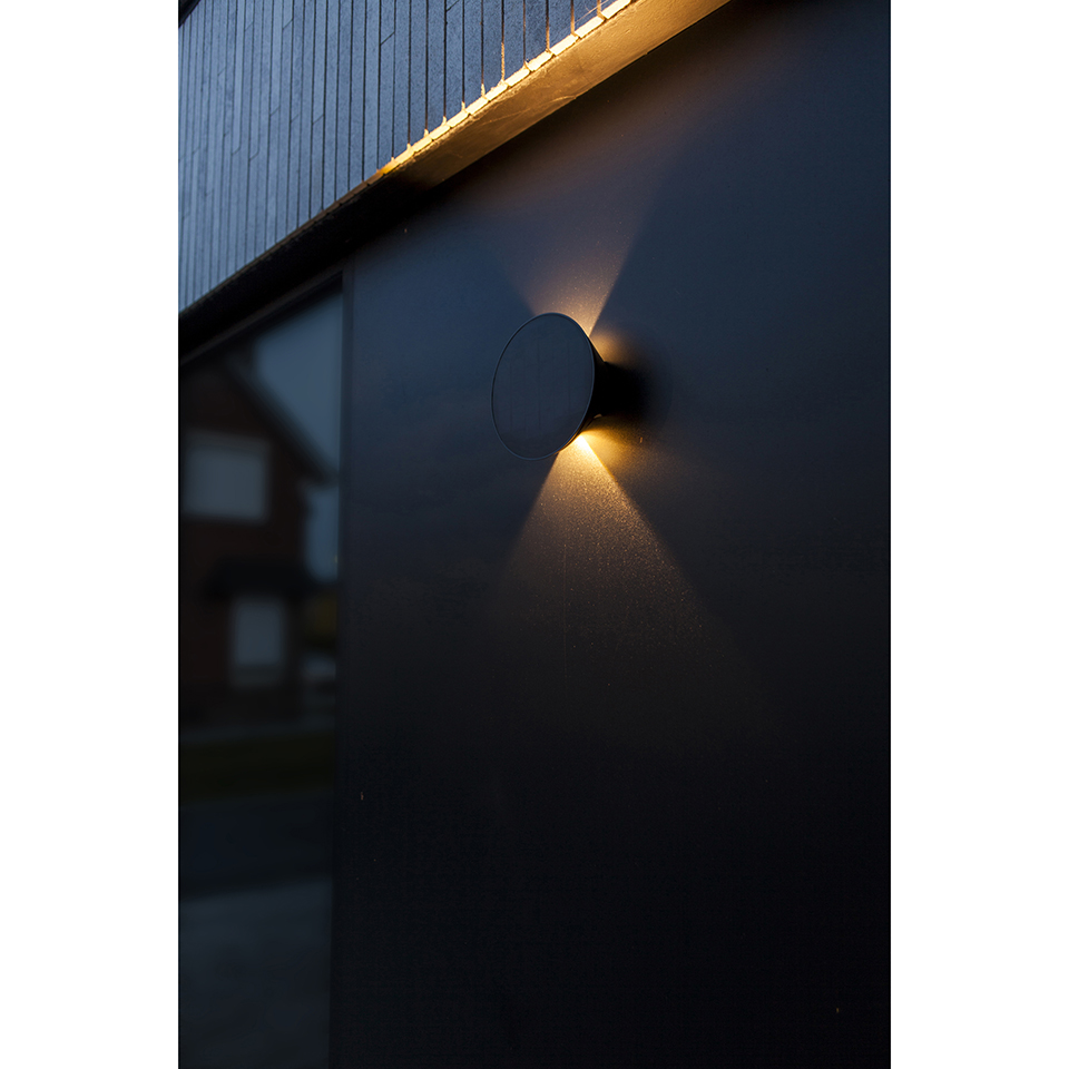 BELKA SOLAR HYBRID LED UP&DOWN WALL LIGHT DARK GREY
