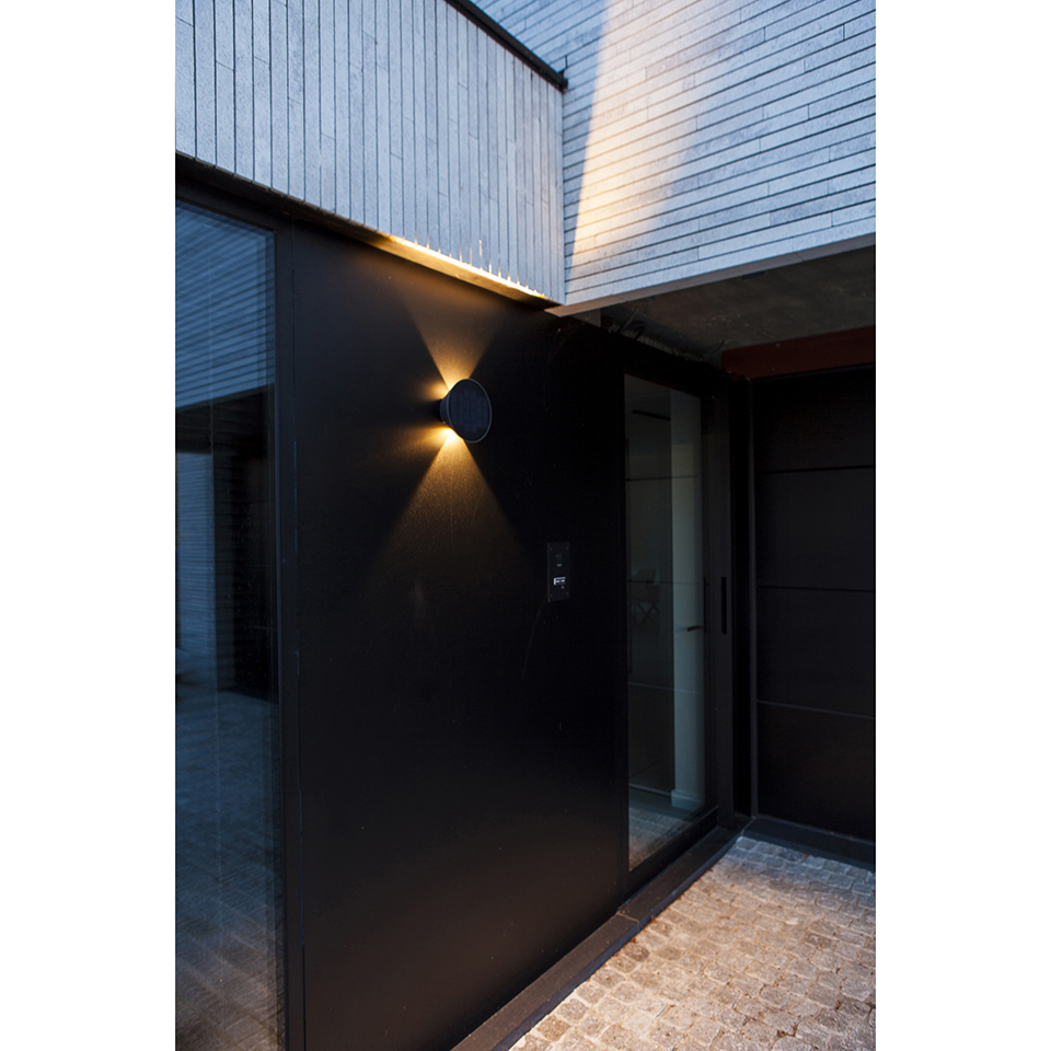 BELKA SOLAR HYBRID LED UP&DOWN WALL LIGHT DARK GREY