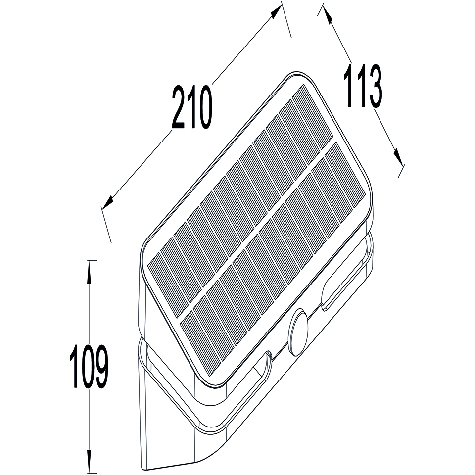 AERO SOLAR LED WALL LIGHT PIR BLACK
