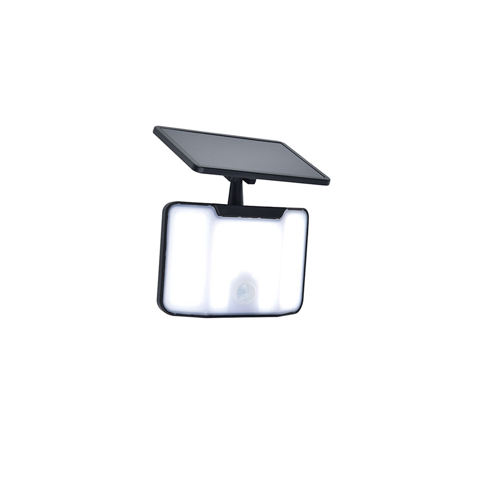 KOMBO SOLAR LED WALL LIGHT PIR BLACK