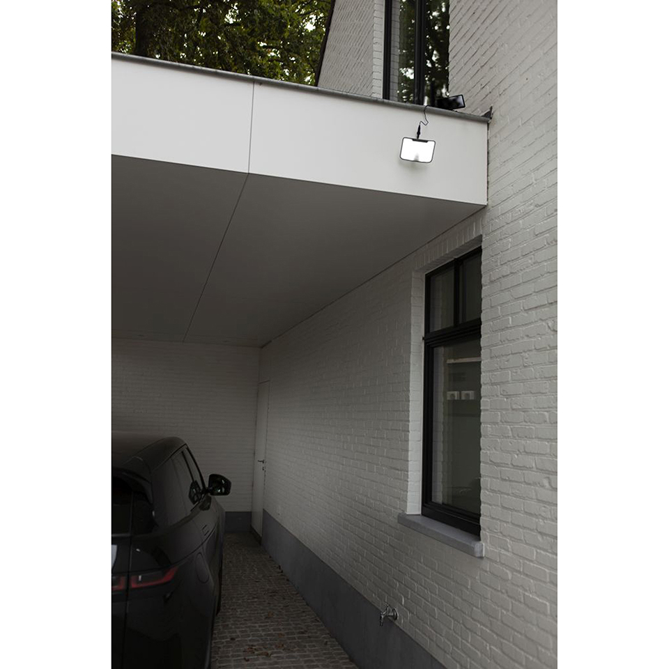 KOMBO SOLAR LED WALL LIGHT PIR BLACK