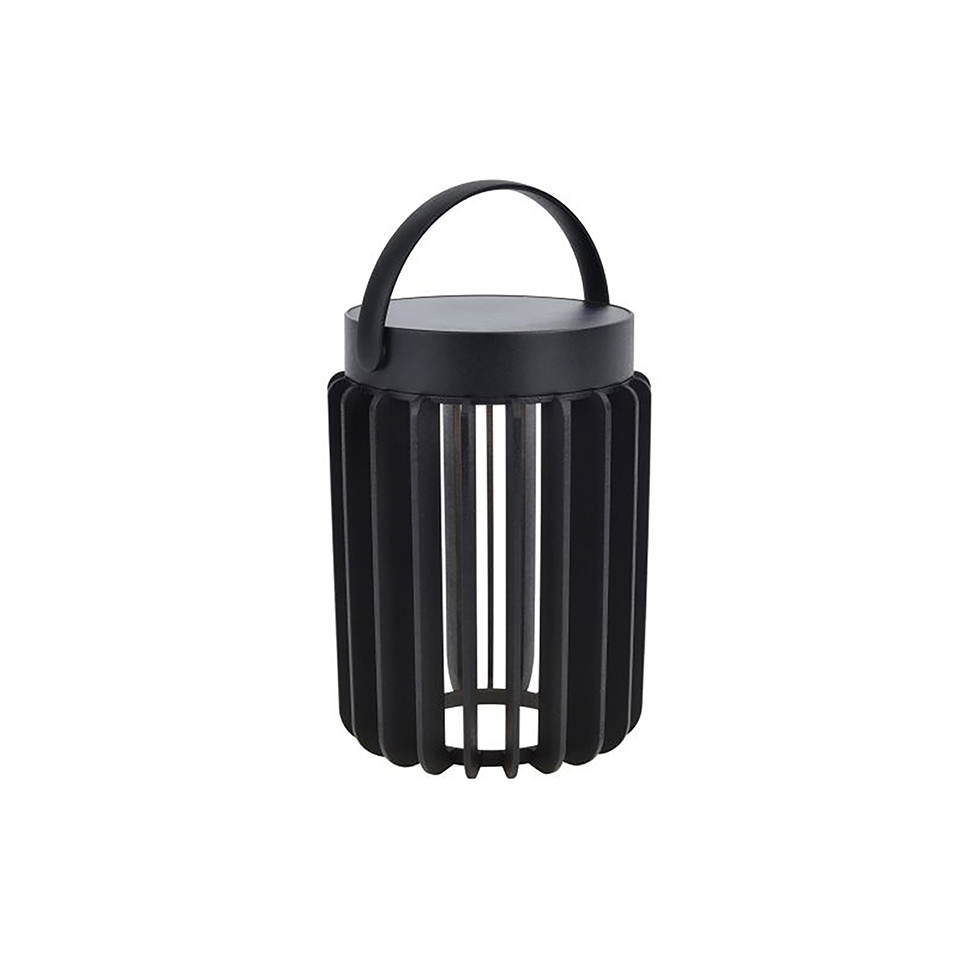 KOZY IP44 INTEGRATED LED PORTABLE SOLAR LIGHT IN MATT BLACK 300 LUMEN 4000K