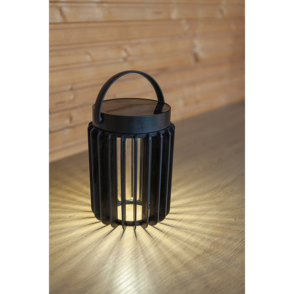 KOZY IP44 INTEGRATED LED PORTABLE SOLAR LIGHT IN MATT BLACK 300 LUMEN 4000K
